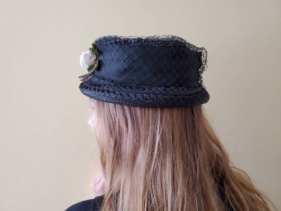 Cloche Black Hats Women, Vintage Tea Party Hats W… - image 4