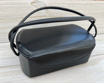 Leather Box Purse Vintage 1960s Designer New Yorker Train Case Purse Vintage Womens Handbags, Bags and Purses
