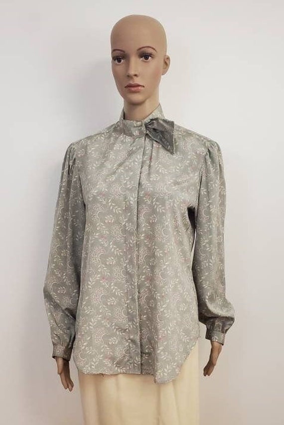 NWT Blouse Vintage 1980s Foxcroft Size 12 Large H… - image 3