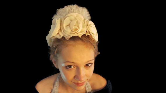 Vintage Fascinator Hat, Unique Fascinator, Tea Par