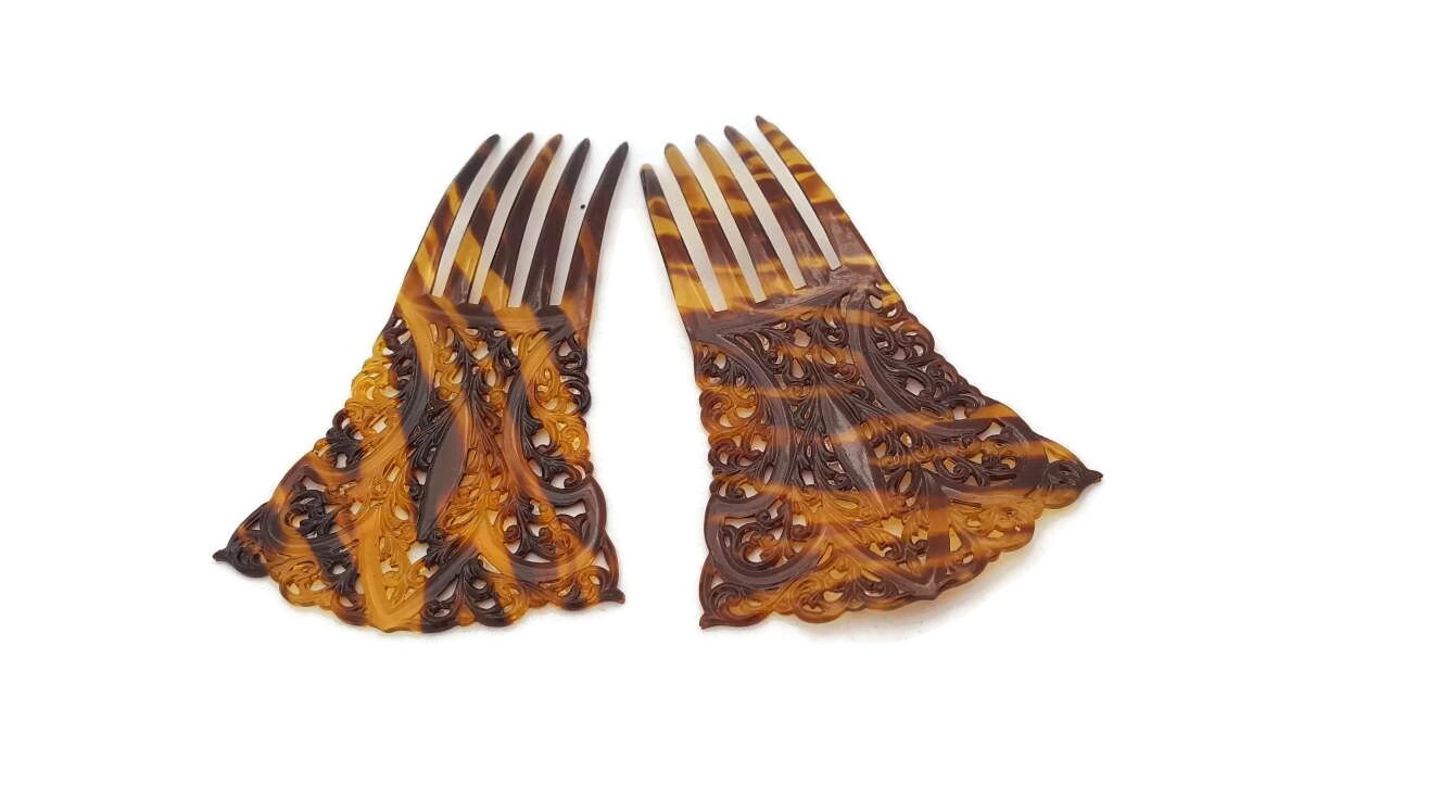 Two Antique Hair Combs Wedding Hair Combs Vintage 1920 S Hair