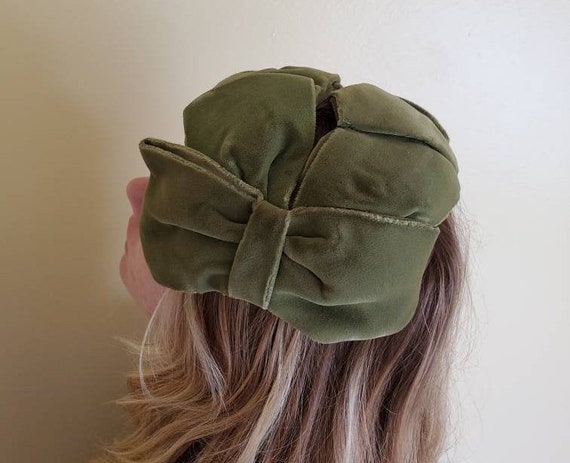 Green Fascinator Headband Hat, Fascinators, 1950s… - image 4