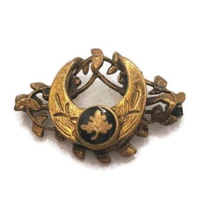 Antigo pino vitoriano do início dos anos 1900, joias vitorianas de ouro laminado, joias antigas ornamentadas, presentes exclusivos para ela