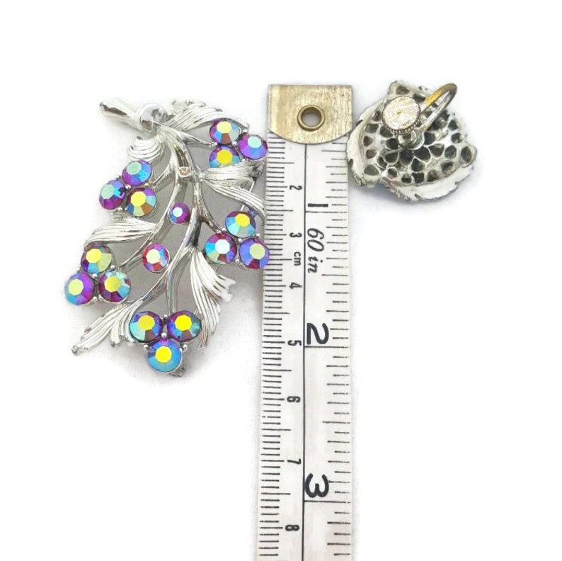 Lisner Strass smyckeset, Lisner, Lila Strass, Brosch, Örhängen, Kristallsmycken, För Bröllop, Bukettsmycken, Bukettsmycken bild 7