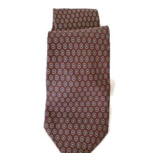 Necktie Vintage Womens Mens Zadi Andrew&#39;s Milano Italy Silk Tie, Silk Neckties Brown Navy, Ties Vintage For Men Women