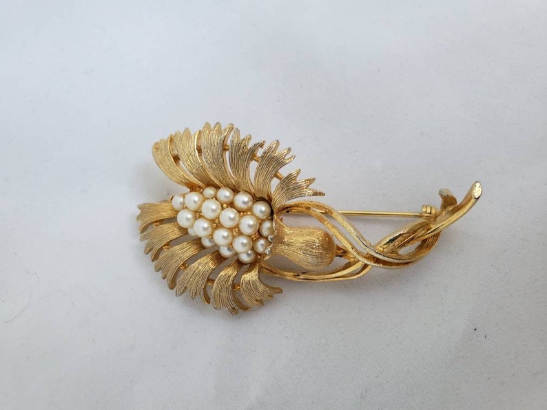 LISNER Pearl Brooch Gold Costume Jewelry Lisner Jewelry - Etsy