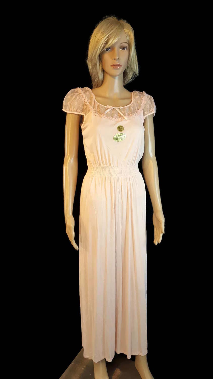 women's long nylon nightgowns