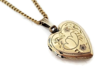 Médaillon antique 12K Or au-dessus du médaillon de deux images sterling, bijoux des années 1900, médaillon de photo d’or rose