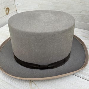 Gray Vintage Top Hat Wool Hats XXL Extra Large Mens Steampunk Wedding Hat Top Hat Formal Hats