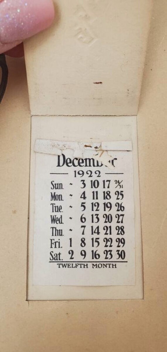 1922 Calendar, Authentic Vintage Advertising, Unique Home Decor