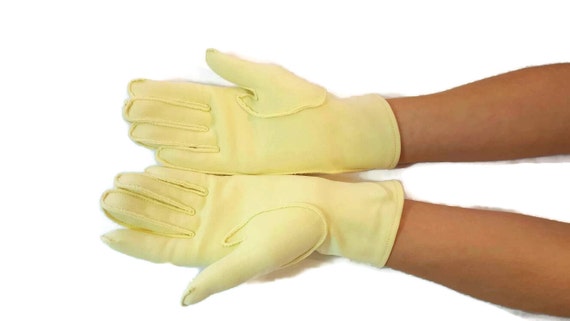 Dress Gloves, Gloves, Women's Gloves, Buttery Yel… - image 2