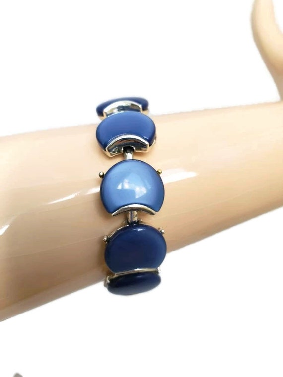 1950's Bracelet Blue Moonglow Thermoset Jewelry