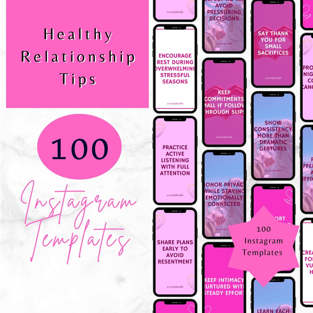 Healthy Relationship Tips Instagram Templates - Etsy