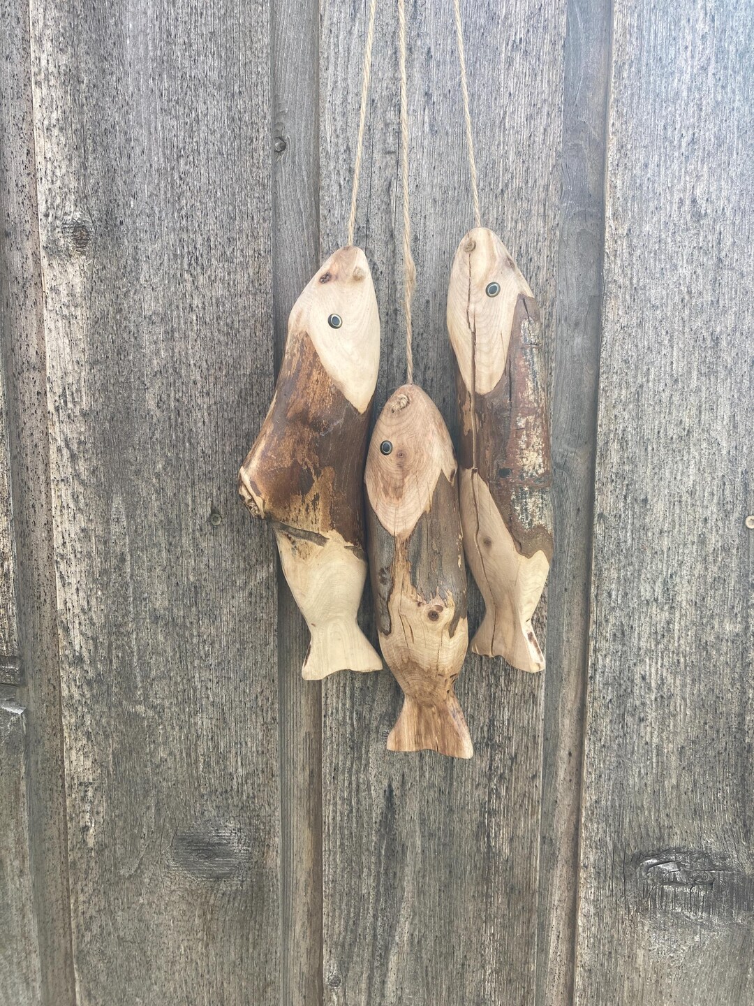 Tree Bark Fish Hand Carved Fish With Bark On - Etsy