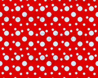 Red White Polka Dot Pattern Background