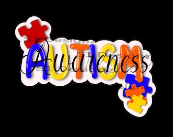 Sticker puzzelstukje autisme bewustzijn (digitale download)