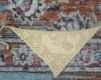 Pañuelo/bufanda de cadera/bufanda de sirena hecha a mano en ganchillo.