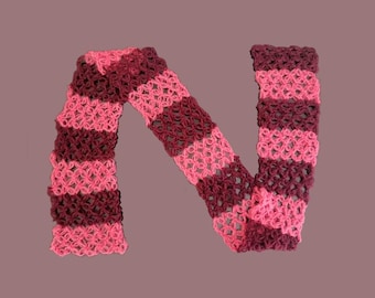 Fleur Scarf Crochet Pattern PDF | Love Knot Stitch Tutorial (Adjustable Size)