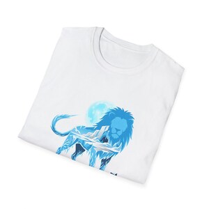 Ice King Lion T-Shirt - Frozen Glacier Animal Graphic Tee - Arctic Spirit Nature Art - Minimalist Gym Motivation image 13