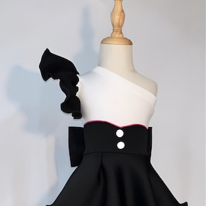Dress White Top Black Bottom Etsy