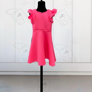 Candy pink dress, interview dress, pageant dress