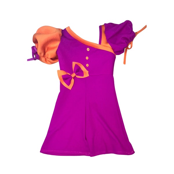 Hot pink and orange jumpsuit romper pageant outfit