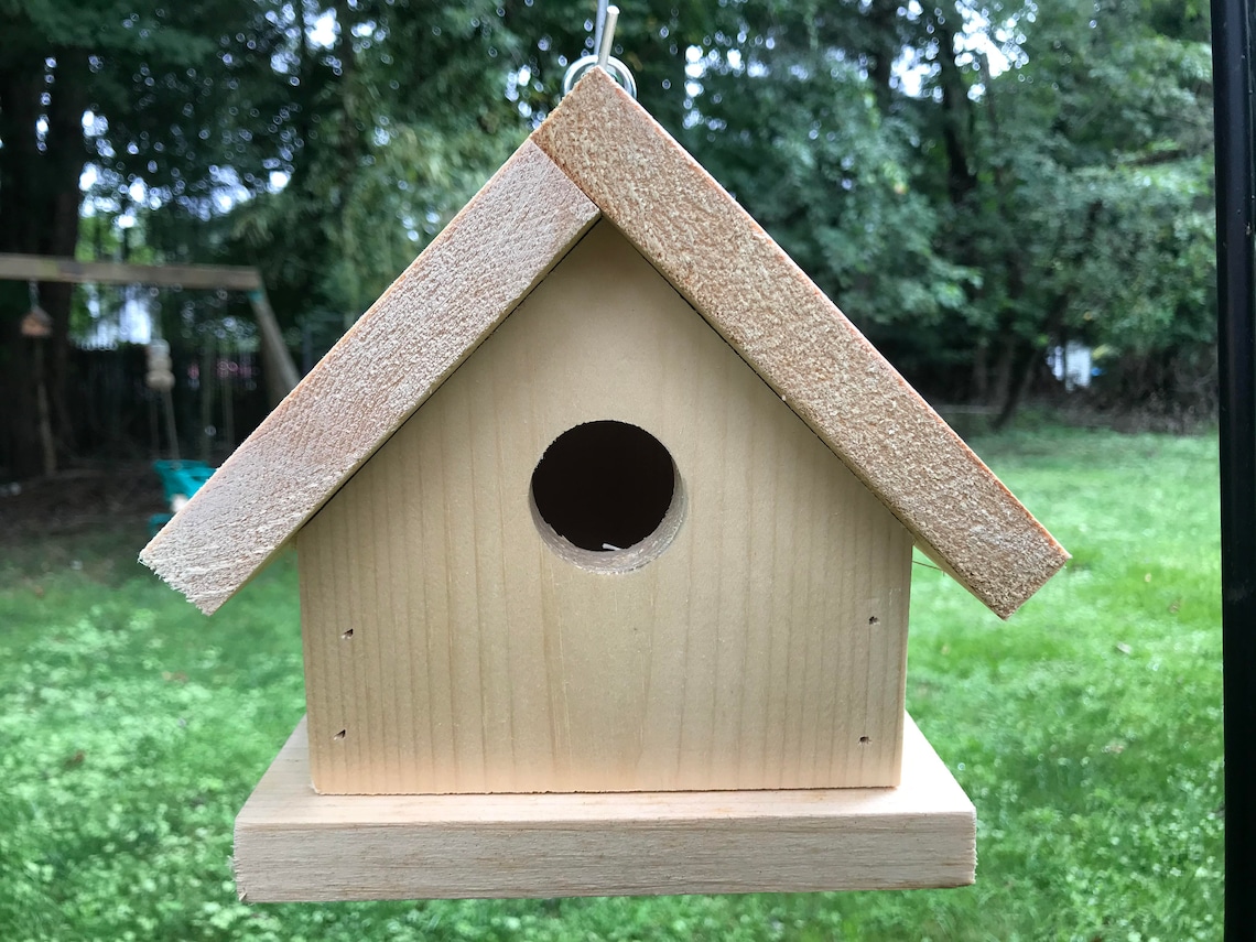 Unfinished Handmade Birdhouse Etsy