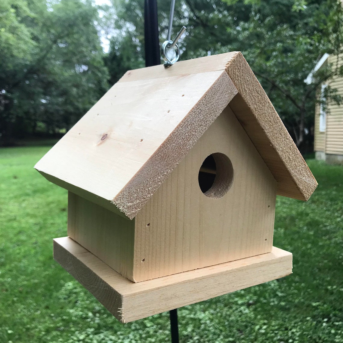 Unfinished Handmade Birdhouse Etsy