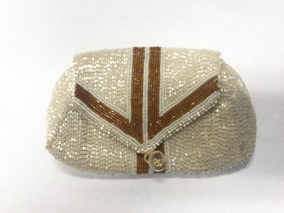 Vintage Glass Beaded Purse, 1930's