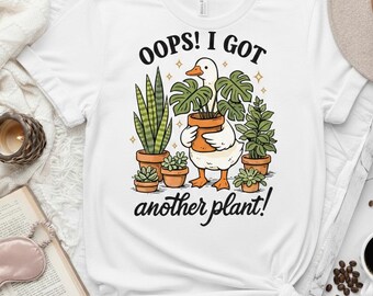 Sarcastic Gardening Humor PNG SVG  Oops I Got Another Plant Goose Mom PNG, Trendy Plant Lover Gift, Vintage Meme Graphic Tee