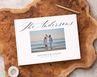 Personalized Wedding Guest Book | Guest Book with Photos | Custom Wedding Reception Guest Book | Printed Photo Album Gift for Couples