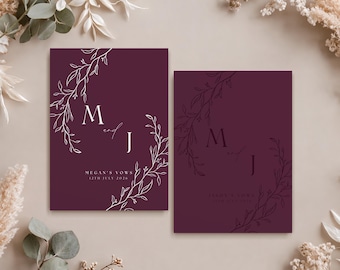 Set of 2 Personalized Vow Booklets | Custom Vow Book | Minimalist Wedding Vow Books | His & Her Vow Booklets | Pastel Toned Vow Booklets