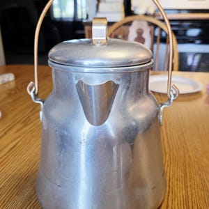 Vintage Wear Ever Aluminum 3116 Percolator Coffee Pot Copper Handles Complete