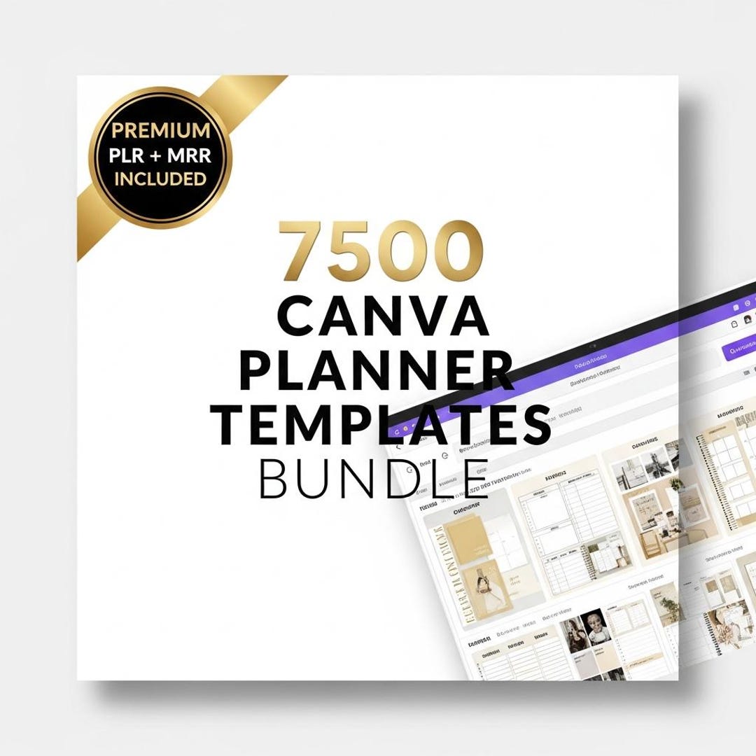7500 Canva Planner Templates Bundle With PLR MRR License - Etsy