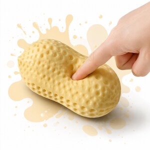 Pelota Anti-estrés Con Forma De Cacahuete – Juguete Sensorial Suave Y No Tóxico, Ideal Para Niños Y Adultos