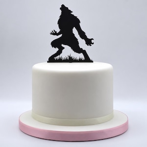 Werwolf-Kuchenaufsatz – Heulender Wolfsmann als Halloween-Horror-Geburtstagskuchen-Dekoration