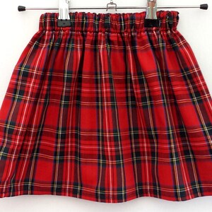 Tartan Skirt, Girls Skirt, Girls Tartan Skirt, Girls Party Skirt, Tartan Clothing, Tartan Outfit, Christmas Skirt, Christmas Outfit, Skirt image 2