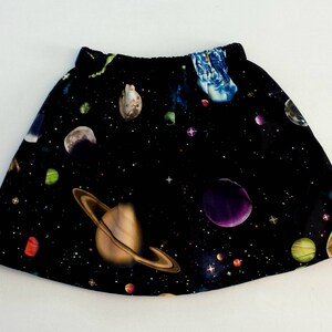 Space Skirt, Outer Space, Planets Skirt, Space Outfit, Planet Gift, Space Gift, Girls Skirt, Space Party, Galaxy Skirt, Galaxy Party Skirt image 2