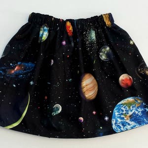 Space Skirt, Outer Space, Planets Skirt, Space Outfit, Planet Gift, Space Gift, Girls Skirt, Space Party, Galaxy Skirt, Galaxy Party Skirt image 3