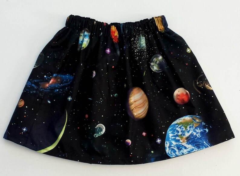 Space Skirt, Outer Space, Planets Skirt, Space Outfit, Planet Gift, Space Gift, Girls Skirt, Space Party, Galaxy Skirt, Galaxy Party Skirt image 3