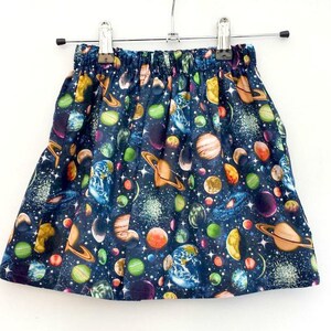 Planets Skirt, Outer Space, Space Skirt, Space Outfit, Planet Gift, Space Gift, Girls Skirt, Galaxy Skirt, Galaxy Party Skirt, Galaxy Outfit image 2