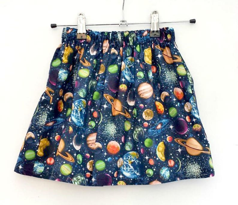 Planets Skirt, Outer Space, Space Skirt, Space Outfit, Planet Gift, Space Gift, Girls Skirt, Galaxy Skirt, Galaxy Party Skirt, Galaxy Outfit image 2