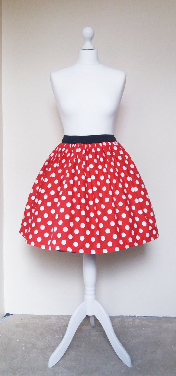 Minnie Mouse Skirt Polka Dot Skirt Woman's Minnie Mouse | Etsy