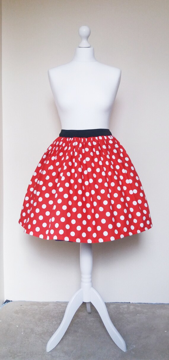 Minnie Mouse Skirt Polka Dot Skirt Woman's Minnie Mouse Etsy