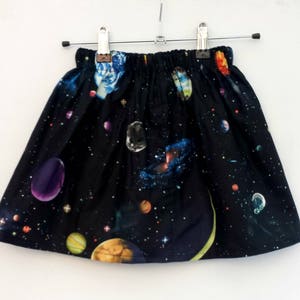 Space Skirt, Outer Space, Planets Skirt, Space Outfit, Planet Gift, Space Gift, Girls Skirt, Space Party, Galaxy Skirt, Galaxy Party Skirt image 4