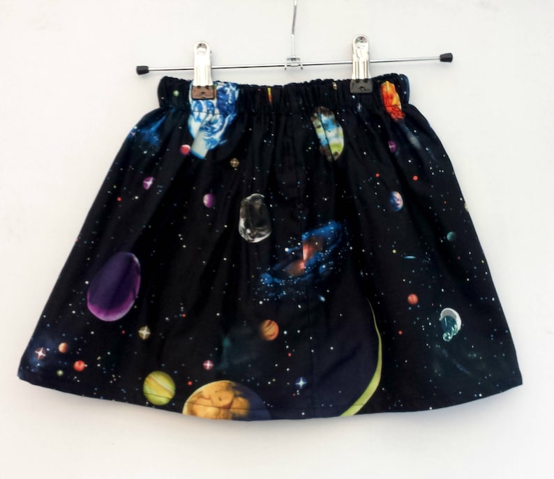 Space Skirt, Outer Space, Planets Skirt, Space Outfit, Planet Gift, Space Gift, Girls Skirt, Space Party, Galaxy Skirt, Galaxy Party Skirt image 4