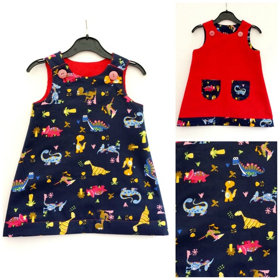 Girl's Dinosaur Dress Dino Dress Dinosaur Clothing | Etsy