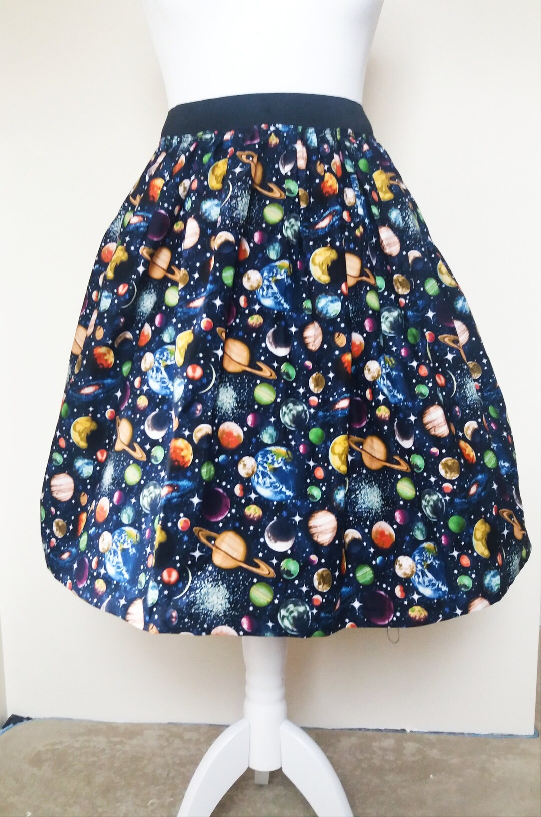 Vintage Style Full Skirt 1950s Skirt Space Skirt Planets - Etsy