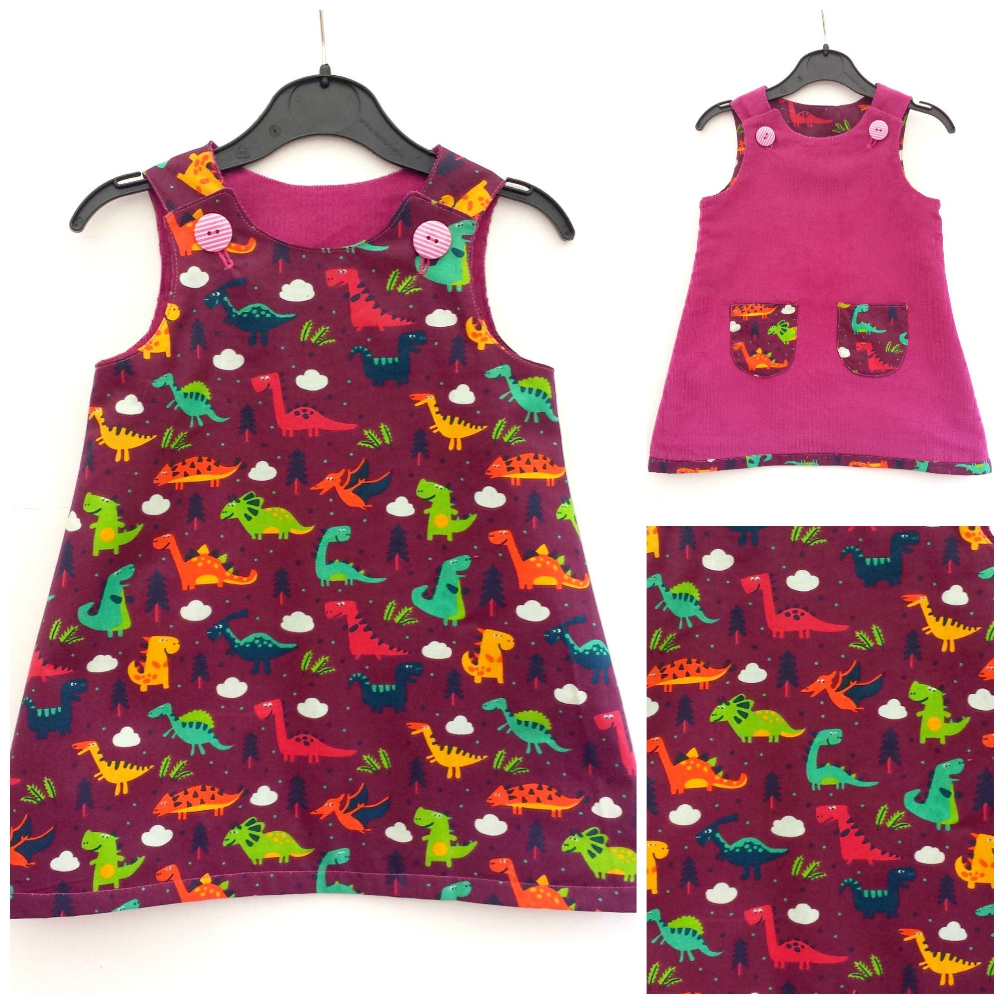 Girl's Dinosaur Dress Dino Dress Dinosaur Clothing Etsy
