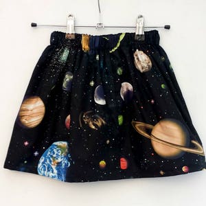 Space Skirt, Outer Space, Planets Skirt, Space Outfit, Planet Gift, Space Gift, Girls Skirt, Space Party, Galaxy Skirt, Galaxy Party Skirt image 1